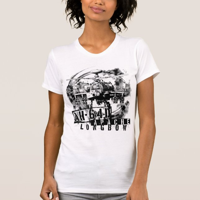 T-shirt Arc long Apache AH-64D (Devant)