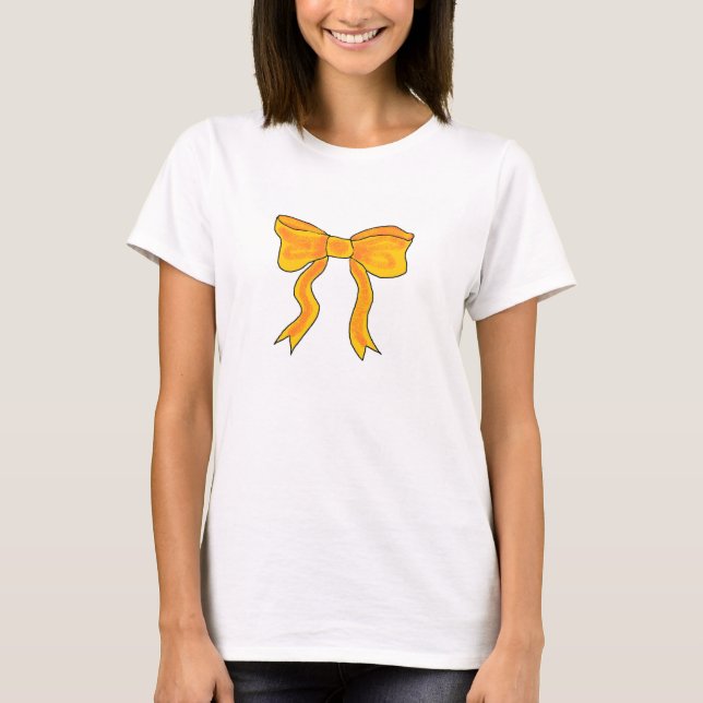 T-shirt Arc mignon de jaune orange (Devant)