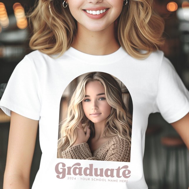 T-shirt Arc photo rétrograde étudiant de graduation (Retro grad student graduation photo arch T-Shirt)