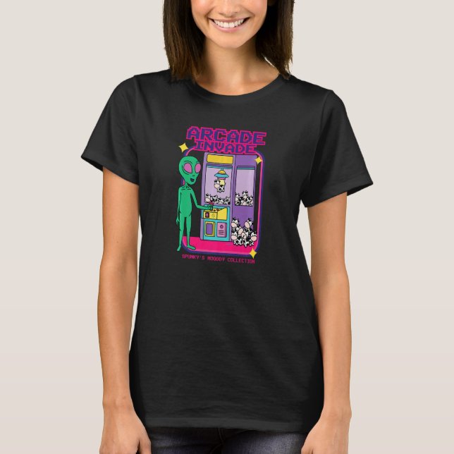 T-shirt Arcade Invade  Collection Mooody de Spunky  Vache  (Devant)