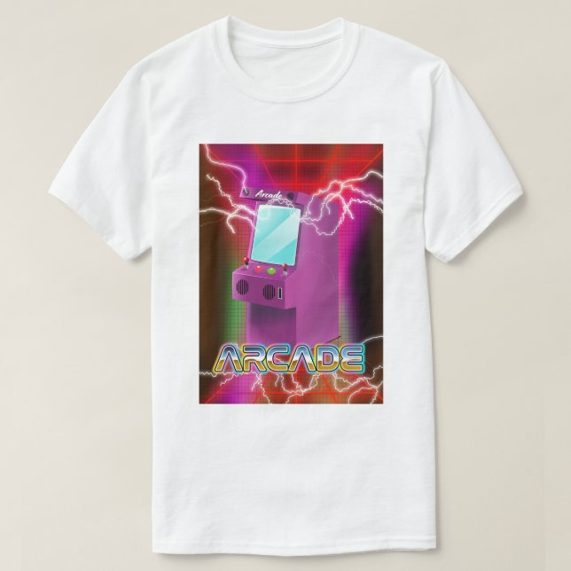 T-shirt Arcade rétro des années 1980 (Design devant)