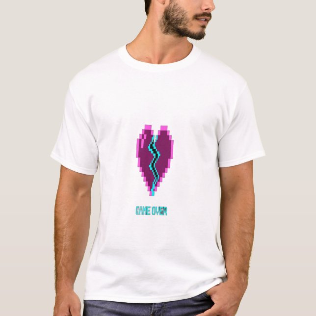 T-Shirt Arcade Rétro Insérez une Pièce pour Contin (Devant)
