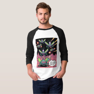 T-shirt Arcade Rétro Manti Aliens Pixel Art - Drôle de Déf