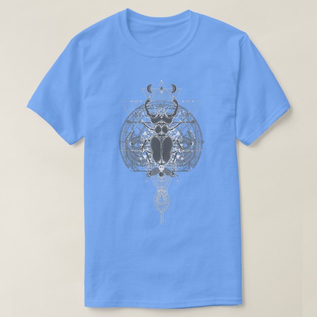 T-shirt Arcane foncé Ésotérique égyptienne Scarab Sigil (Design devant)