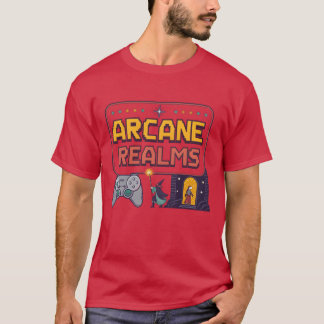 T-shirt Arcane Realms Jeu vidéo rétro