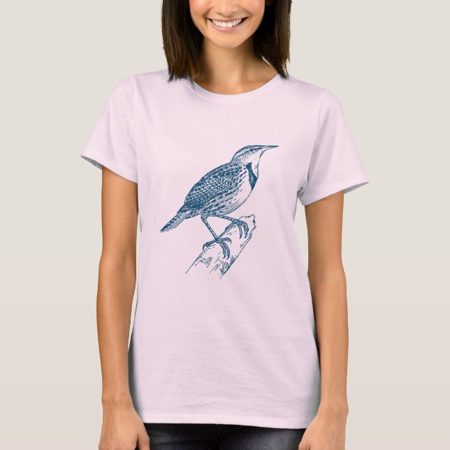 T-shirt Arche de prairie - Bleu océan (Devant)