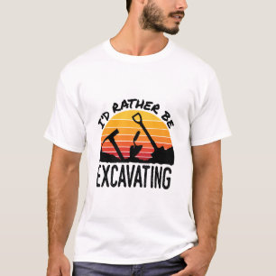 T-shirt Archéologie Rétro Je préfère fouiller