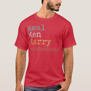 T-shirt Archeologiste marié pour hommes réels