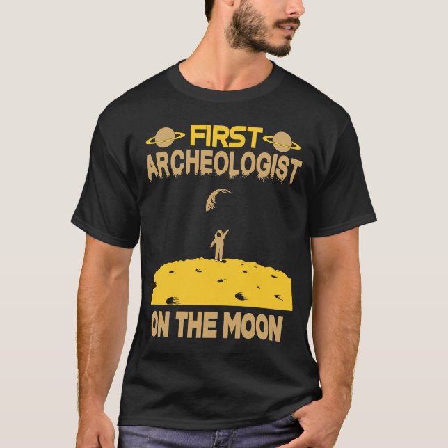 T-shirt Archéologue Sur La Lune (Devant)