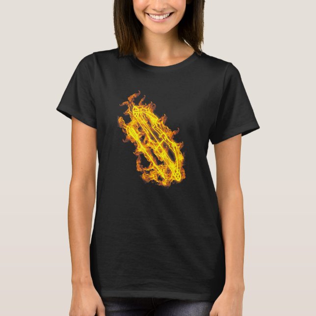 T-shirt Archer à flammes à tir arc et à flèche (Devant)
