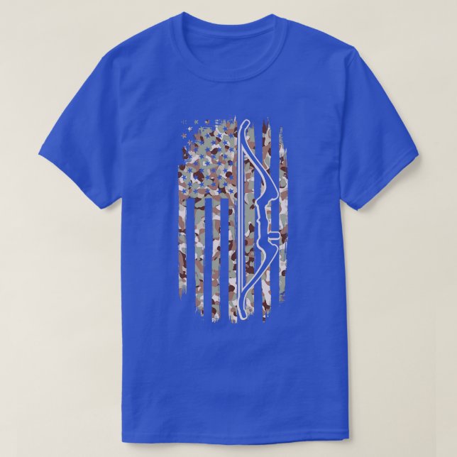 T-shirt Archer à l'arc USA Drapeau 1 (Design devant)