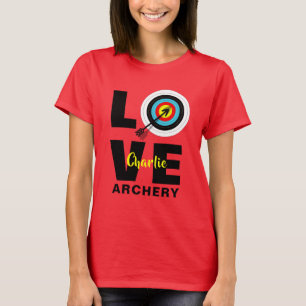 T-shirt Archer - Carte cible Aimer Tir à l'arc Personnalis