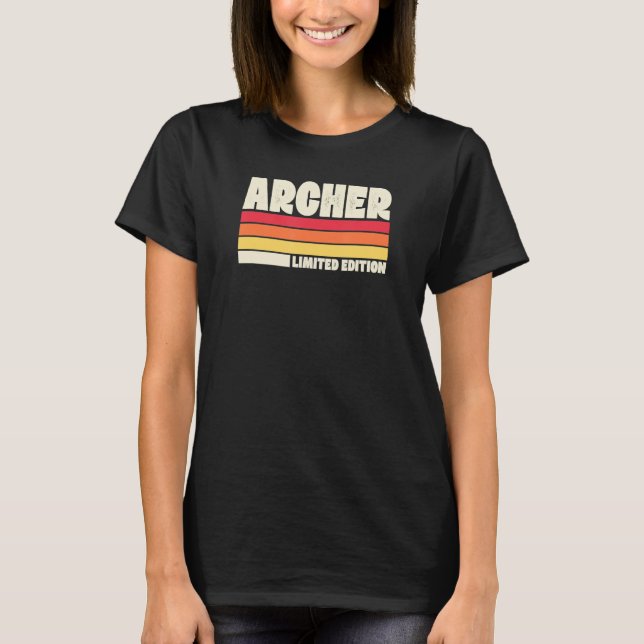 T-shirt Archer   Distressed Retro Vintage Style (Devant)