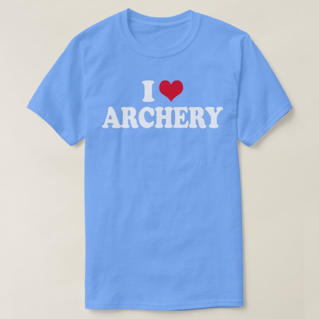 T-shirt Archer I Love Archery Bow and Arrow (Design devant)