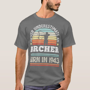 T-shirt Archer né en 1943 80e anniversaire Cadeaux de tir 