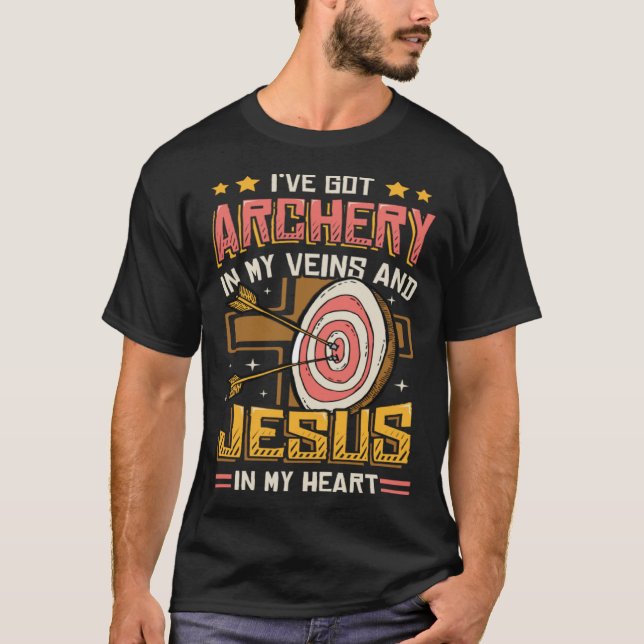 T-shirt Archer religieux Bowman tir à l'arc (Devant)