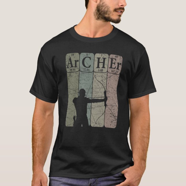 T-shirt Archer Tableau Périodique Eléments Chasse De Bow T (Devant)