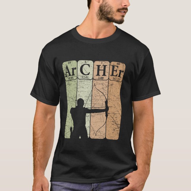 T-shirt Archer Tableau Périodique Eléments Chasse De Bow T (Devant)