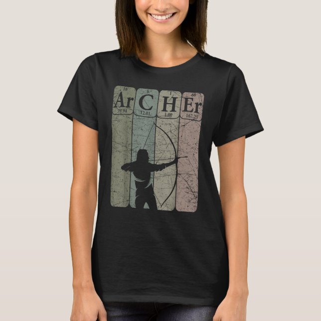 T-shirt Archer Tableau Périodique Eléments Chasse De Bow T (Devant)