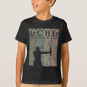 T-shirt Archer Tableau Périodique Eléments Chasse De Bow T