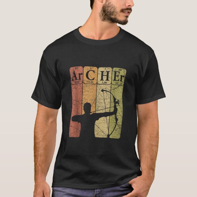 T-shirt Archer Tableau Périodique Eléments Chasse De Bow T (Devant)