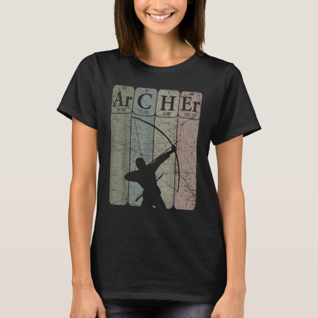 T-shirt Archer Tableau Périodique Eléments Chasse De Bow T (Devant)