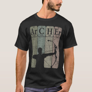 T-shirt Archer Tableau Périodique Eléments Chasse De Bow T