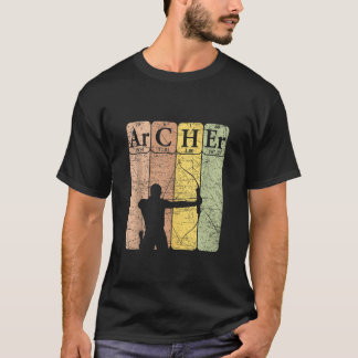 T-shirt Archer Tableau Périodique Eléments Chasse De Bow T