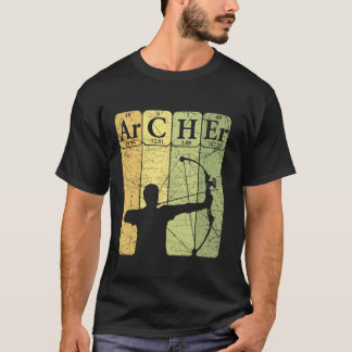 T-shirt Archer Tableau Périodique Eléments Chasse De Bow T