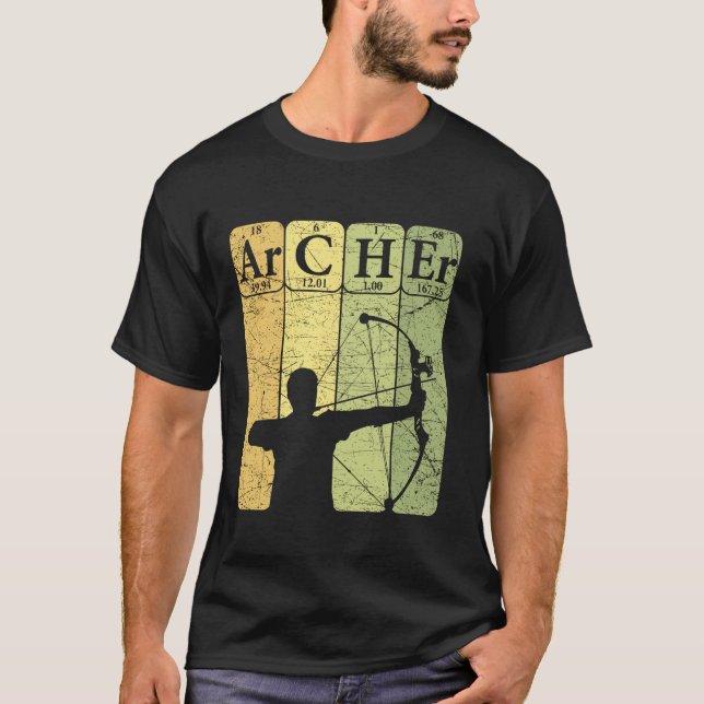 T-shirt Archer Tableau Périodique Eléments Chasse De Bow T (Devant)