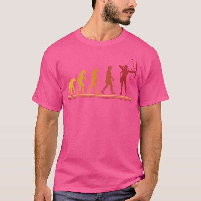 T-shirt Archer Tir à l'arc drôle Évolution de l'archerie (Devant)