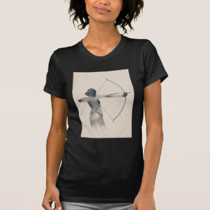 T-shirt Archeresse aquarelle Silhouette