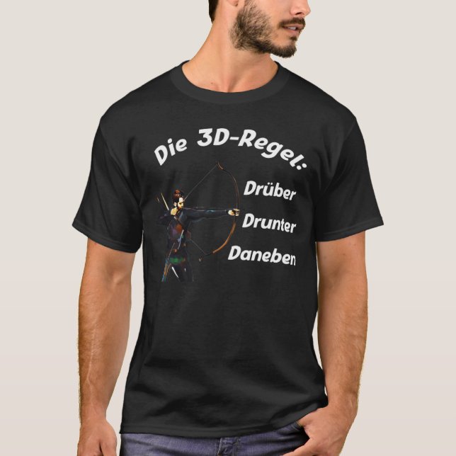 T-shirt Archers de tir à l'arc 3D (Devant)