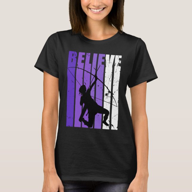 T-shirt Archery Archer Believe Silhouette Colorful Purple (Devant)