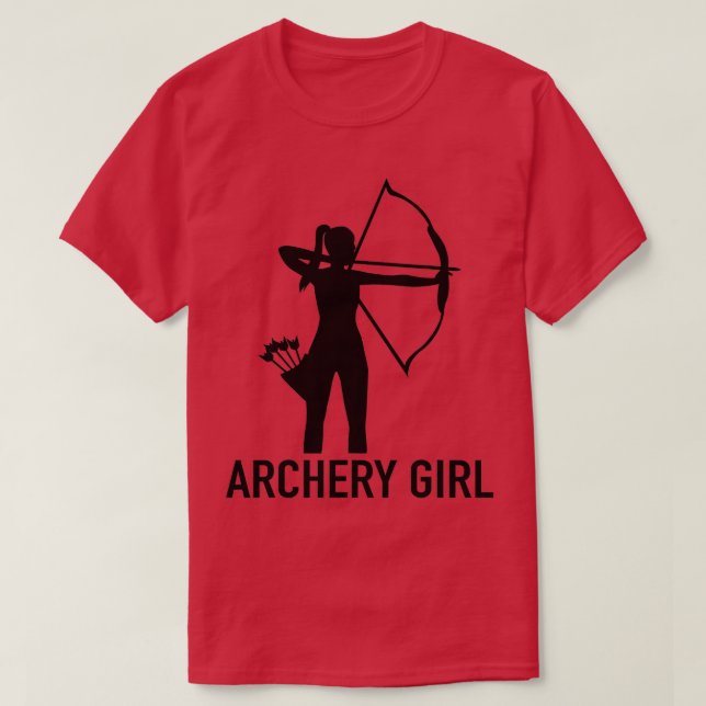 T-shirt Archery Bow Arrow Archer GirlArchery Girl  (Design devant)