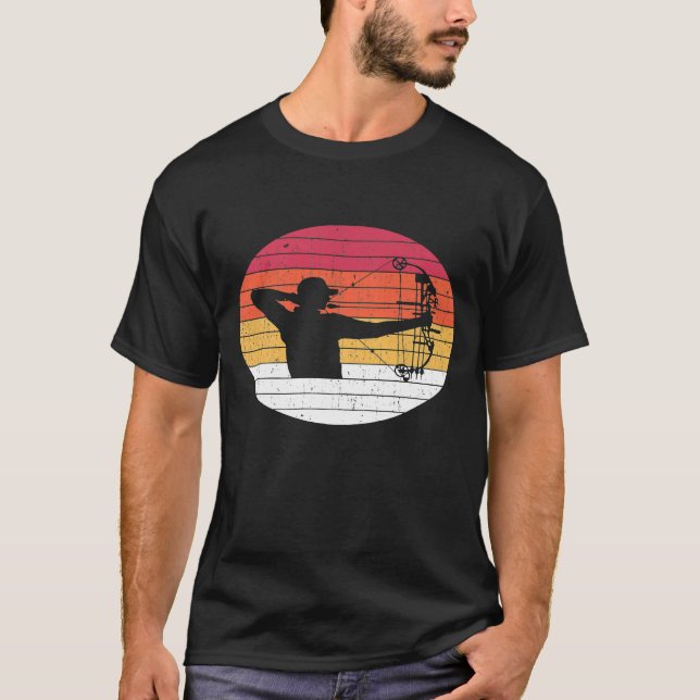 T-shirt Archery Bow Hunting Vintage Retro (Devant)