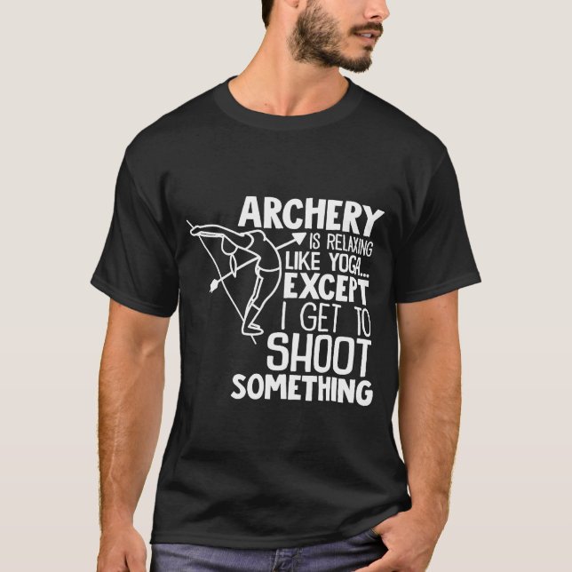 T-shirt Archery Funny Yoga Pose Bow Arrow (Devant)