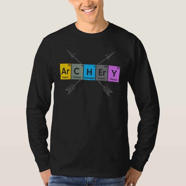 T-shirt Archery I Éléments Périodiques Nerd Archery Flèche (Devant)