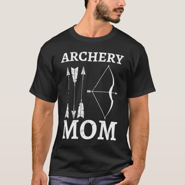 T-shirt Archery Mom Archer Bow Arrow Mother's Day Sports   (Devant)