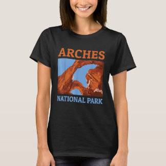 T-shirt Arches National Park Utah Camping Randonnée