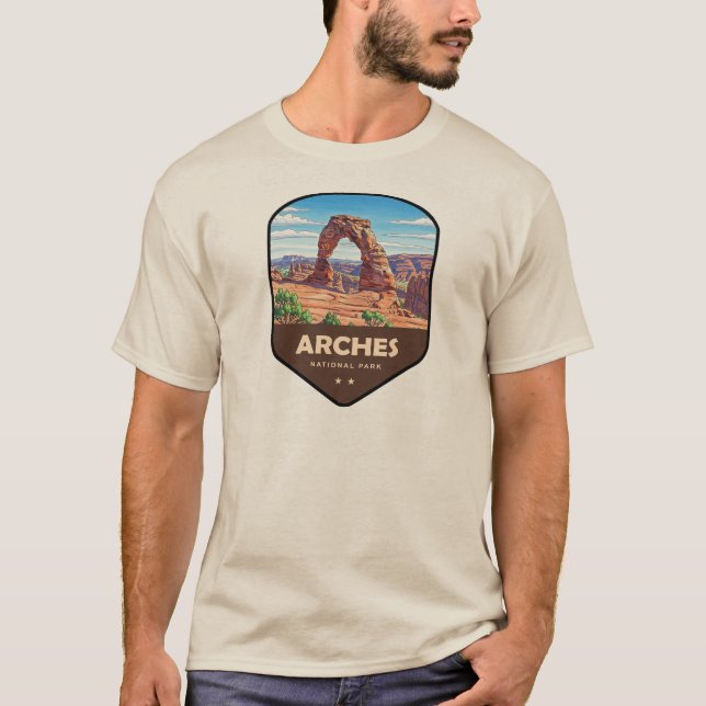 T-shirt Arches National Park Utah Shield (Devant)