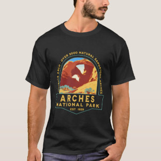 T-shirt Arches Parc National Retro Delicate Arch Randonnée
