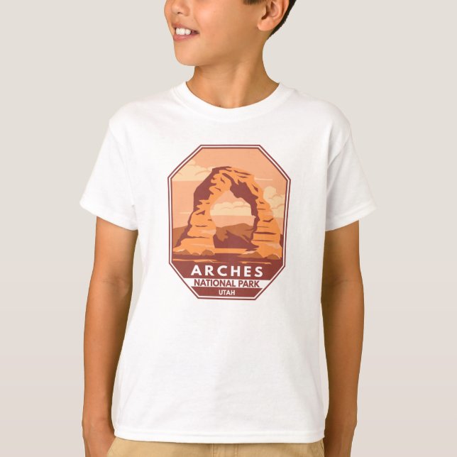 T-shirt Arches Parc National Utah Delicate Arch Art Retro (Devant)