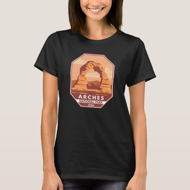 T-shirt Arches Parc National Utah Delicate Arch Art Retro (Devant)