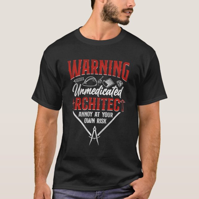 T-shirt Architect Student Architecture Avertissement Non m (Devant)