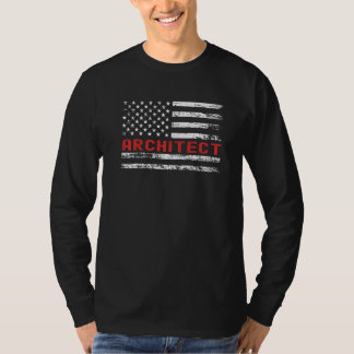 T-shirt Architect USA Flag Profession Retro Job Title