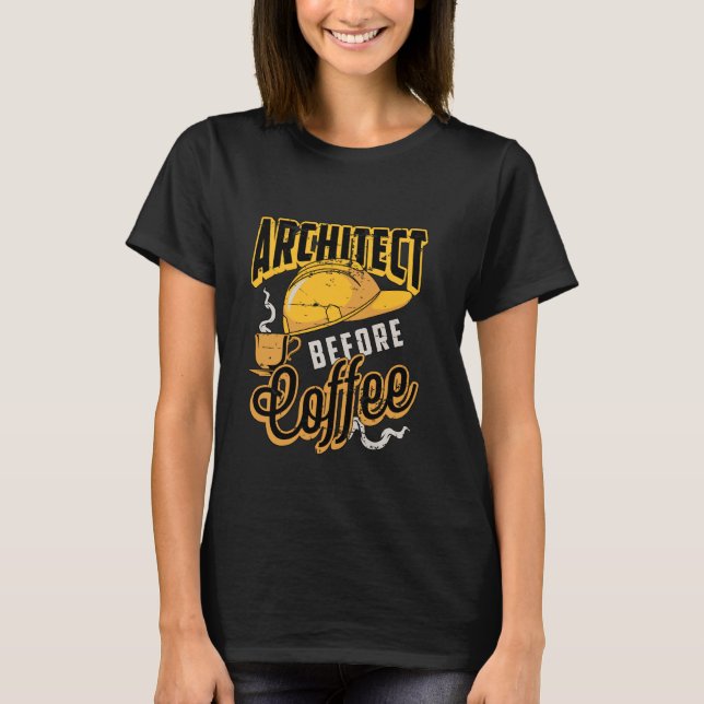 T-shirt Architecte avant l'amant de café architectural (Devant)