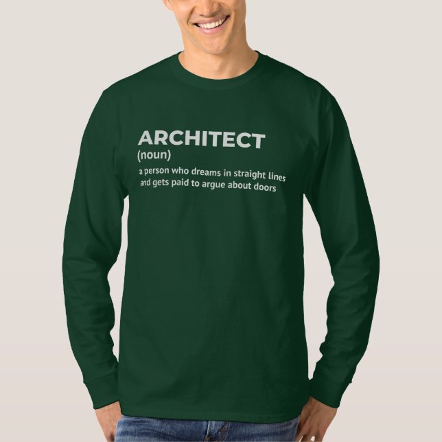 T-shirt Architecte Définition Satire Manches longues homme (Devant)