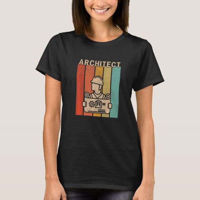 T-shirt Architecte Distressed Hommes Femmes Mignonne Archi (Devant)