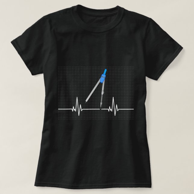 T-shirt Architecte Heartbeat Circle Architect (Design devant)